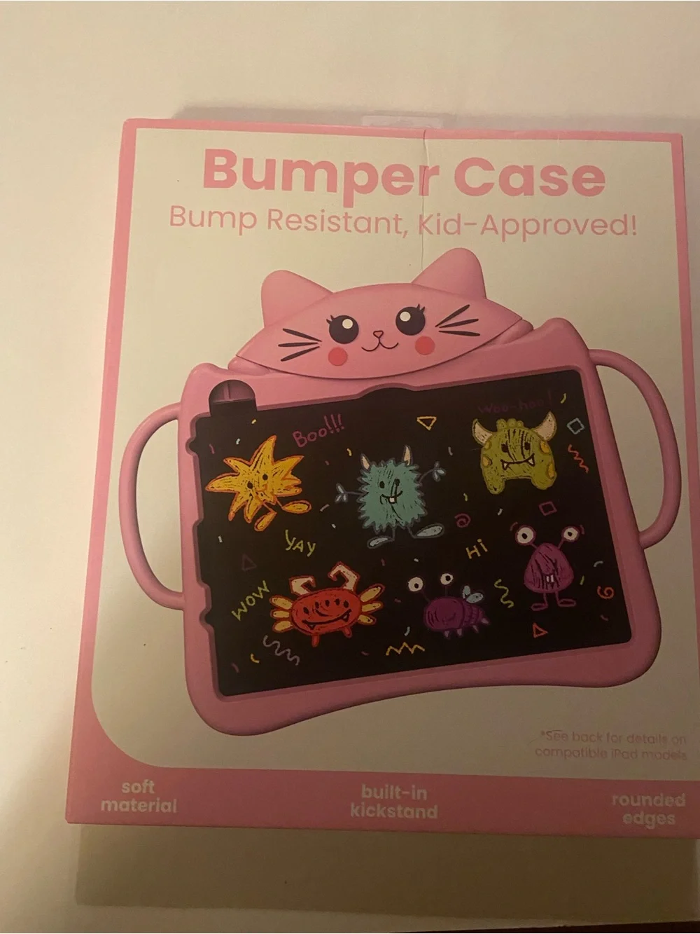 Kids Pink Tablet Bumper Case with Cute Cat Design New in Box